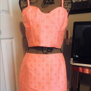Gianni Bini Neon Pink Two-Piece Set